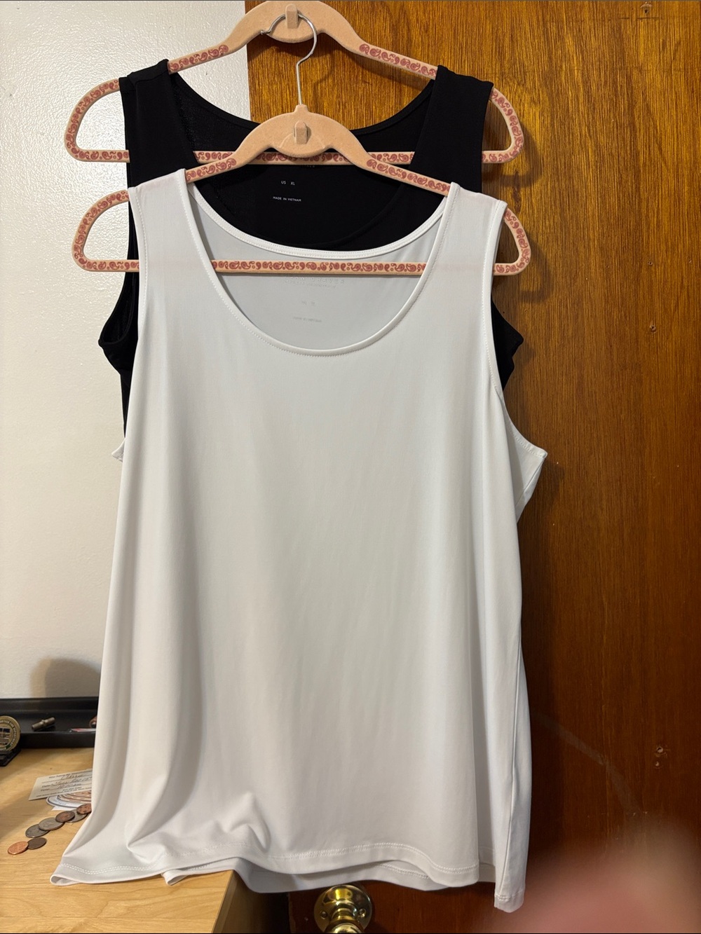 Susan Graver Scoop Neck Tank Tops in White and Black